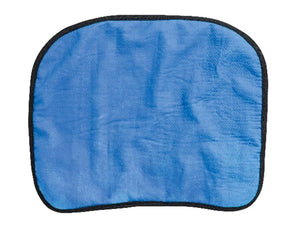 Chill-Its blue cooling towel with black trim