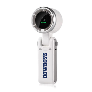 AlphaCool handheld fan with digital display and Cowboys logo