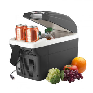 Wagan portable 12V electric cooler with drinks and fruit