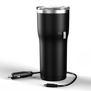 Wagan black electric travel mug with a 12V car power adapter