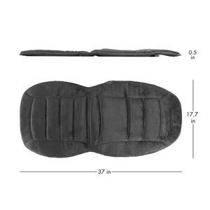 Wagan grey seat cushion with dimensions 37 inches by 17.7 inches by 0.5 inches