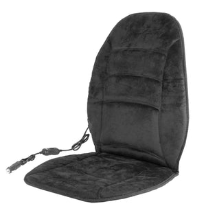 Wagan black heated car seat cushion with 12V power adapter