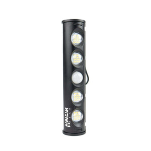 Wagan Tech cylindrical LED motion sensor light with four light panels and a central sensor