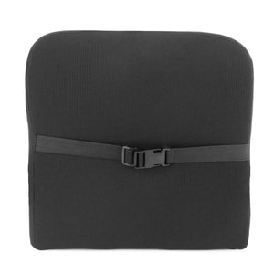 Wagan black lumbar support cushion with adjustable strap