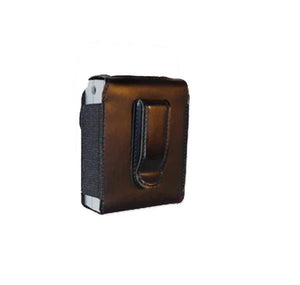 Warm and Safe black leather belt clip pouch