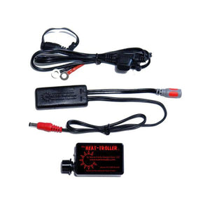 Warm and Safe Heated Gear Heat-Troller remote control unit with wiring harness and power cables