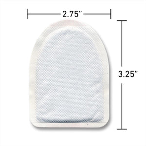 Grabber heat pack measuring 2.75 inches wide by 3.25 inches long