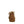 Rear view of brown suede Bearpaw ankle boot with shearling lining