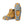 Winter Walking ice cleats attached to a tan work boot showing the metal studs on the sole