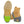 Winter Walking ice cleats attached to a tan work boot showing the green traction sole