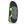 Winter Walking ice cleat attached to the sole of a black boot with bright green straps