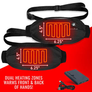 ActionHeat hand warmer with dual heating zones and power bank