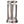 Silver cylindrical propane radiant heater with control knobs at the base