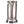 Cylindrical silver propane heater with ventilation slots and warning text