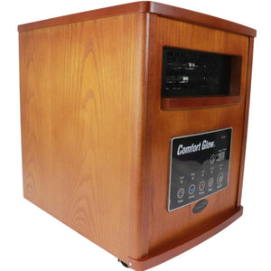 Comfort Glow wood grain infrared heater with digital control panel