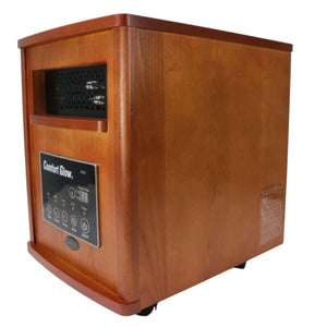 Comfort Glow wooden infrared space heater with digital control panel