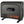 Black portable electric space heater with digital temperature display showing 24 degrees Celsius