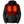 ActionHeat black hooded puffer jacket with glowing orange heating elements on the chest