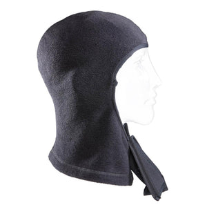 Seirus black fleece balaclava on a mannequin head