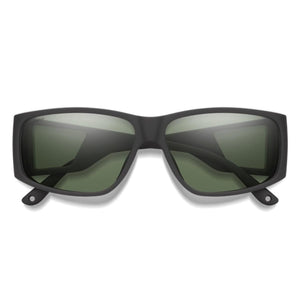 Smith matte black sunglasses with green ChromaPop lenses