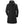 Back view of a black Helly Hansen hooded rain jacket