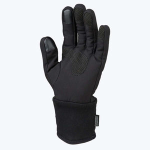 Mobile Warming black insulated glove with textured grip palm and touchscreen compatible fingertips