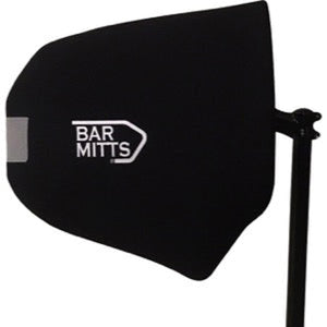 Black Bar Mitts handlebar cover with white logo