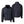 Front and back view of a black Venture Heat heated jacket