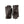 Hestra dark brown leather gloves shown from front and back