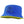 Blue Outdoor Research bucket hat with yellow brim and arrow graphic print