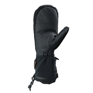 Seirus black leather winter mitten with extended cuff