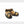 Tan work boots fitted with black rubber ice cleats and adjustable straps