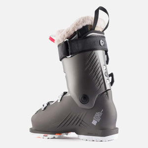Grey Lange Pure Heat GW ski boot with faux fur lining and black power strap