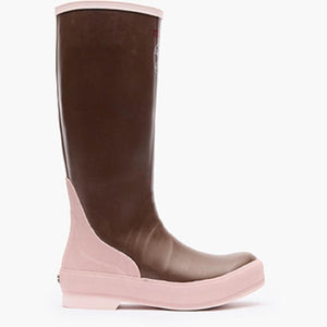 Xtratuf brown and light pink rubber tall boot