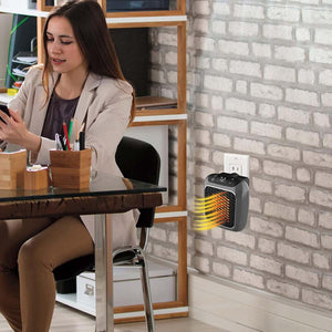 Ontel Handy Heater Heat Boss Turbo 800 Watt Space-Saving Wall Outlet Heater