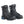 Baffin black waterproof work boots with lace up closure and blue sole detailing