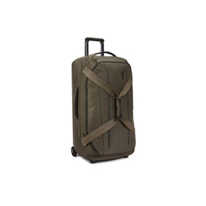Thule olive green rolling duffel bag with extended handle