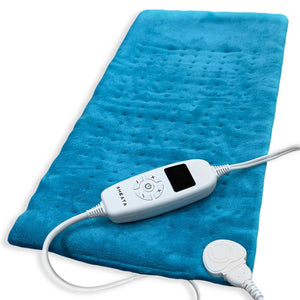 Aheata blue rectangular electric heating pad with digital controller