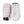 Hestra light pink and white insulated mittens with black cuff detail