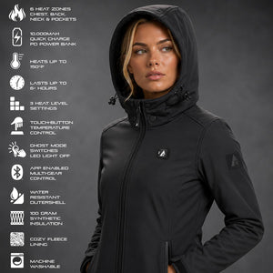 ActionHeat Pro Series+ Bluetooth Women's Softshell Heated Jacket