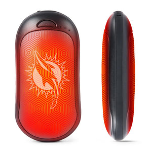 ActionHeat rechargeable hand warmer with red and black geometric pattern