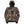 Long sleeve hoodie with brown and grey forest camouflage pattern and black cuffs