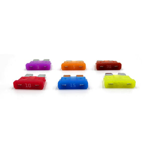 Gerbing assorted automotive blade fuses in various colors and amperage ratings