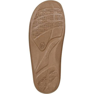 Brown Acorn slipper outsole with textured tread pattern