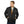 Man wearing a black Venture Heat bomber jacket with orange inner lining