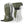 Hestra olive green and grey leather ski gloves with adjustable wrist straps