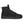 Black high top canvas sneaker with rubber toe cap and lace up closure