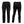 Front and back view of black Venture Heat heated pants