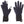 Mobile Warming black heated gloves with touchscreen fingertips and adjustable wrist straps