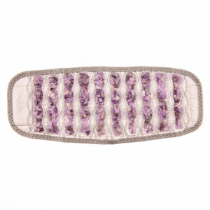 HealthyLine amethyst gemstone belt with vertical crystal channels